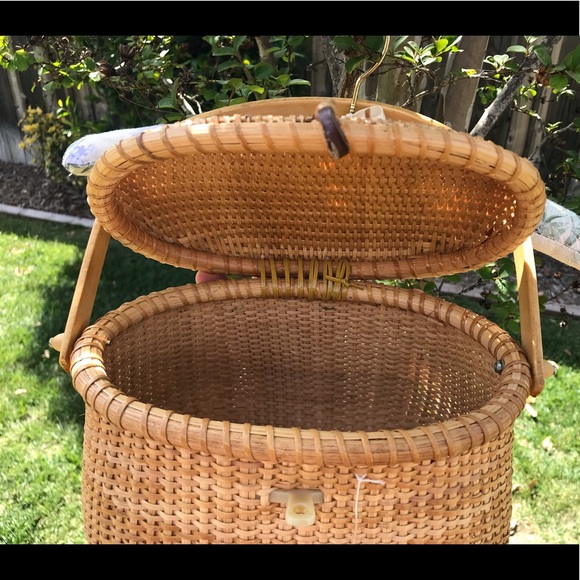 VINTAGE Wicker Picnic Basket Purse 🎀 - Picture 3 of 6